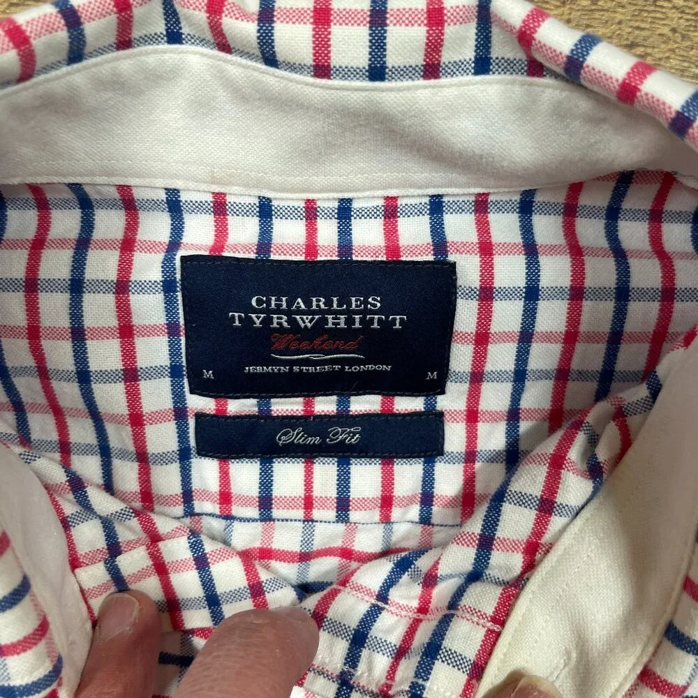 Charles Tyrwhitt Slim Fit Button Down Shirt size Medium - Picture 2 of 4